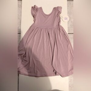 Bubble Baby Bamboo Mauve Twirl Dress